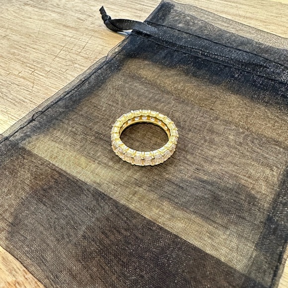 Adina Eden Baguette Eternity Band in CZ/Gold - Picture 9 of 9